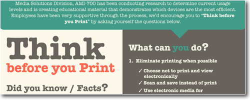 Think Before You Print Flyer